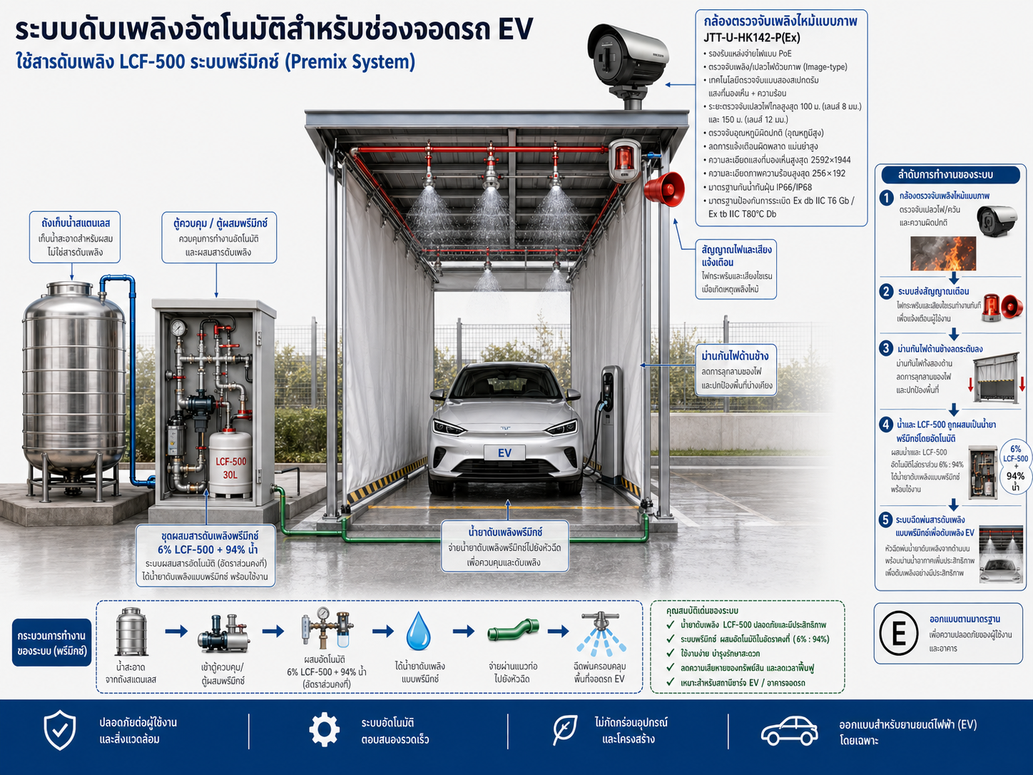 EV fire suppression system Thailand