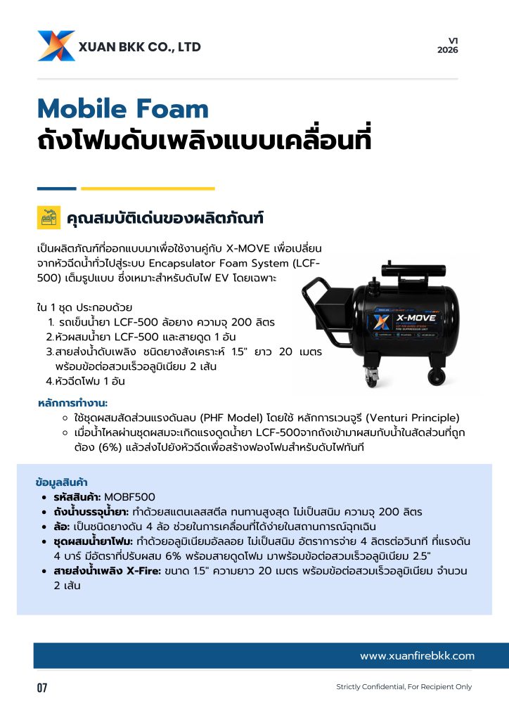 X-MOVE EV fire suppression system