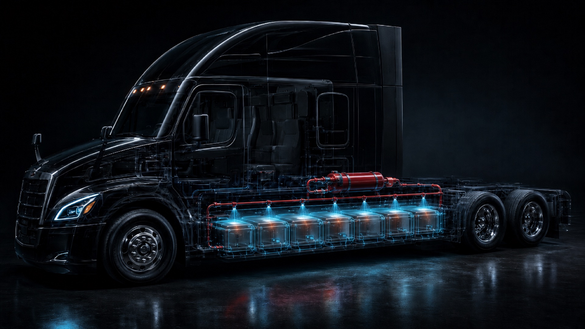 truck fire-suppression cutaway