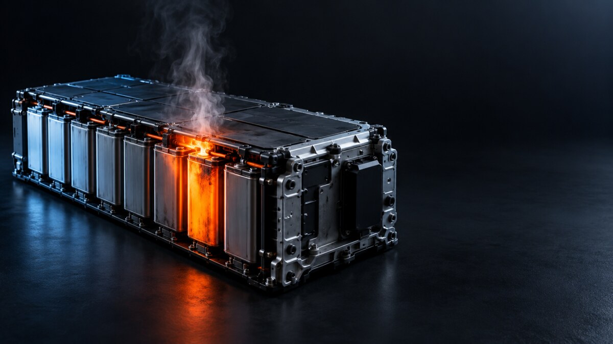โมดูลแบตเตอรี่ลิเธียม EV เกิดความร้อนสะสม thermal runaway
